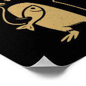 タリおもしろいに抗議するペンギン ポスター (角)