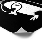 タリおもしろいに抗議するペンギン ポスター (角)