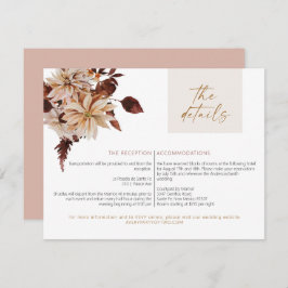 タリアボヘミアンテラコッタフローラ詳細カード 招待状