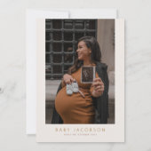 タリアボヘミアンテラコッタ赤面アーチベイビーシャワーI 招待状 (裏面)