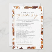 タリアボホ秋フローラ新郎はゲームを言った 招待状 (正面)