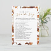 タリアボホ秋フローラ新郎はゲームを言った 招待状 (スタンド正面)