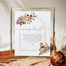 タリア ボーホー テラコッタ アーチ リング ハント ブライダル シャワー ポスター