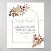 タリア ボーホー テラコッタ アーチ リング ハント ブライダル シャワー ポスター (正面)