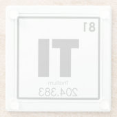 タリウムの元素の記号化学方式 ガラスコースター (裏面)