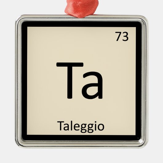 タリウム - タレッジョチーズ化学周期表 メタルオーナメント (正面)