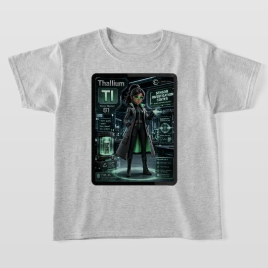 タリウム (Tl) – ATOMIVRA™ コレクション Tシャツ (レイダウン)