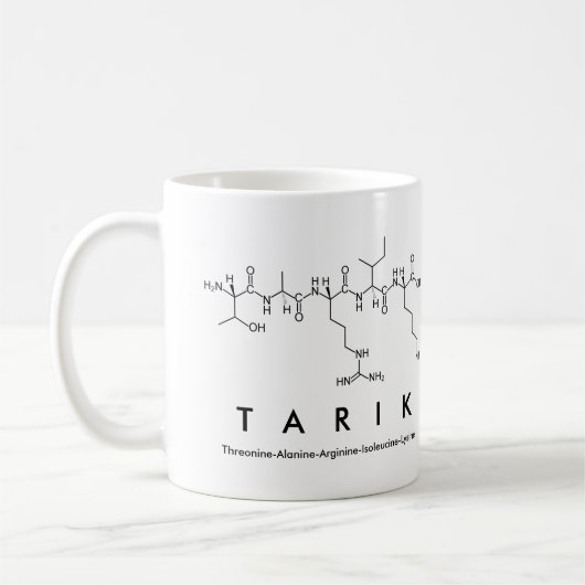 タリクペプチド名mug コーヒーマグカップ (左)