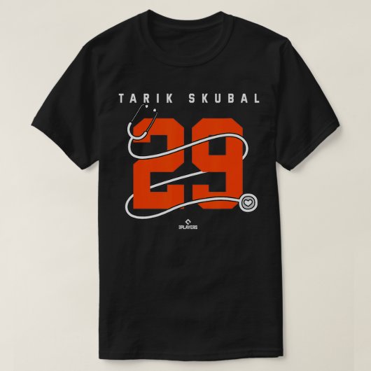 タリク・スクーバル野球ファン医師ナースステトソスク Tシャツ (デザイン正面)