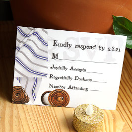 タリストバー（ユダヤ教の）バル・ミツバーRSVPカード アドバイスカード