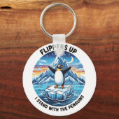 タリフおもしろいェに対するペンギンの抗議 キーホルダー (正面)