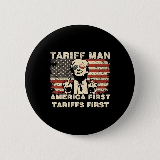タリフおもしろいタリフミームアメリカ初 缶バッジ (正面)