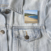 タリファの近くの海岸に沿う海岸線のビーチ 缶バッジ (インサイチュ)