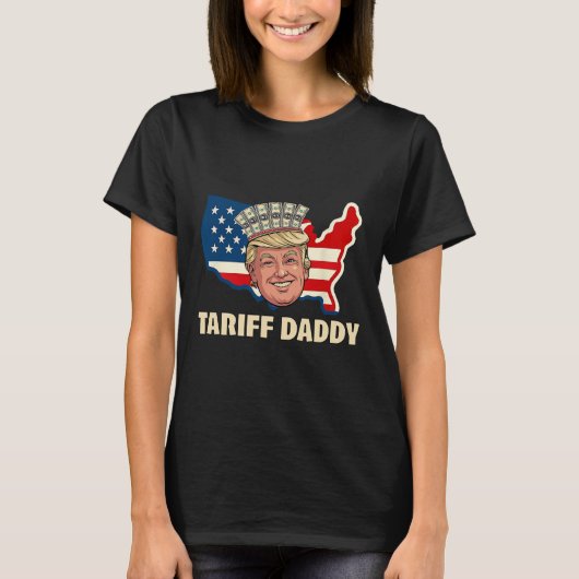 タリフダディおもしろいトランプ Tシャツ (正面)