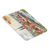 タリンのエストニア 水彩画パノラマ マグネット (右側)