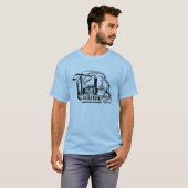 タリンの木版画のロゴのスタイルのプリント Tシャツ (正面フル)