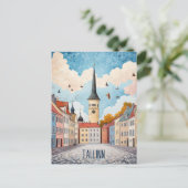 タリンエストニアへの旅行 ポストカード (スタンド正面)