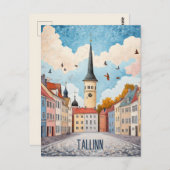 タリンエストニアへの旅行 ポストカード (正面/裏面)