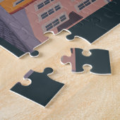 タリンエストニアイラストレーショントラベルアートヴィンテージ ジグソーパズル (側面)