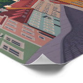 タリンエストニアイラストレーショントラベルアートヴィンテージ ポスター (角)