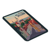 タリンエストニアイラストレーショントラベルアートヴィンテージ マグネット (右側)