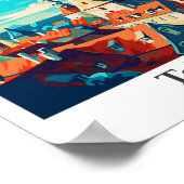 タリンエストニアトラベルアートヴィンテージイラストレーション ポスター (角)