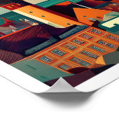 タリンエストニアトラベル芸術的カラフル ポスター (角)