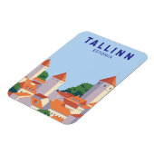 タリンエストニアレトロトラベルアートヴィンテージ マグネット (左側)