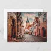 タリンエストニア通りビンテージトラベル ポストカード (正面/裏面)