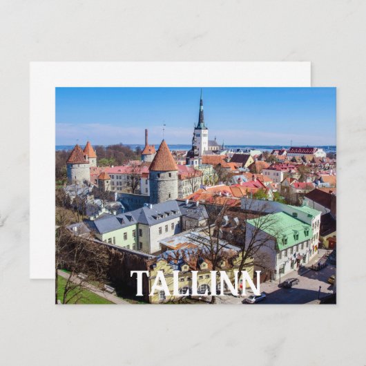 タリンダウンタウンエアリアルビューインエストニア (正面/裏面)