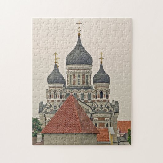 タリン大聖堂とタワービューパズル ジグソーパズル (縦)