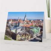 タリン文字は旧市街ビューで構成 カード (裏面)