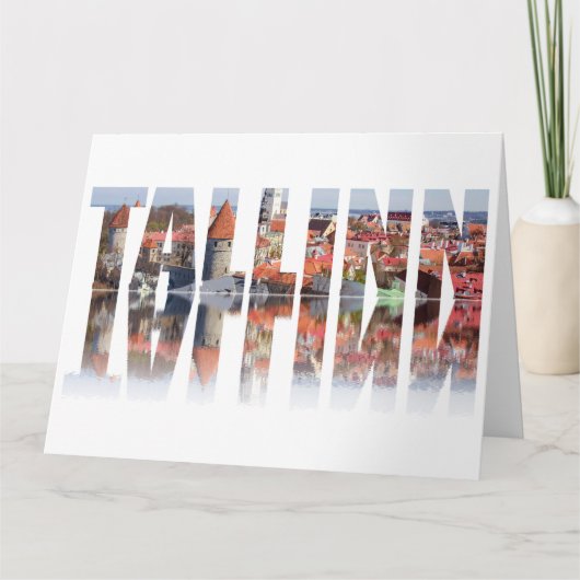 タリン文字は旧市街ビューで構成 カード (正面)