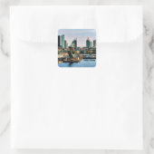 タリン，エストニアの街並み写真 スクエアシール (バッグ)