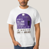 タリン エストニア 旅行チケット Tシャツ (正面)
