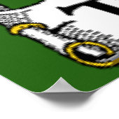 タリーコートオブアームズアイリッシュフラッグプリント ポスター (角)