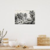 タリータウンNY近くの眠い中空の教会 – 1867 ポスター (キッチン)