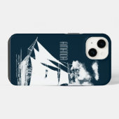 タリーバークと雲の航海モチーフ iPhoneケース (裏面横)