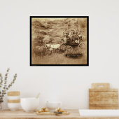 タリーホステージコーチスーシティSD 1889 ポスター (キッチン)