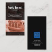 タリーマシン会計茶色の名刺 名刺 (正面/裏面)