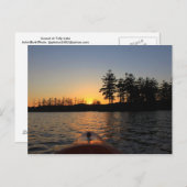 タリーレイクサンセットカヤックロイヤルストンMA ポストカード (正面/裏面)