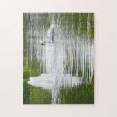 タリー，キルデア。湖のスワン ジグソーパズル (縦)