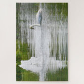 タリー，キルデア。湖のスワン ジグソーパズル (縦)