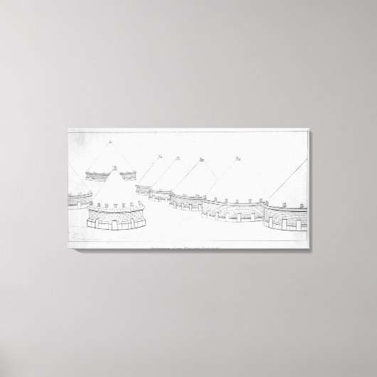 タルキニアのエトルリアの墓の再建 キャンバスプリント (正面)