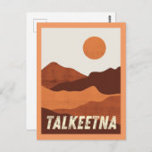 タルキートナ、アラスカ山脈風景ポストカード ポストカード (正面/裏面)