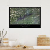 タルクイン湖フロリダ衛星ポスターマップ ポスター (キッチン)