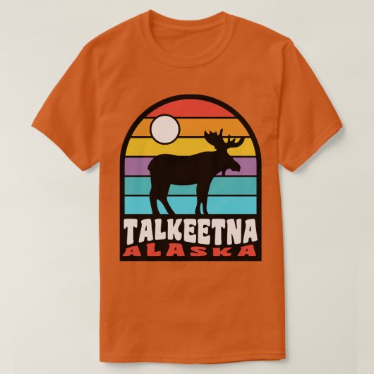 タルケトナアラスカムースバッジ Tシャツ (デザイン正面)