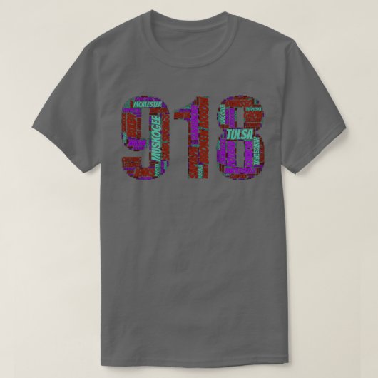 タルサと918 Tシャツ (デザイン正面)