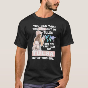タルサの街のクールな女子 タルサの娘 Tシャツ