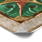 タルサアールデコタイルのキャンバス印刷 ポスター (角)